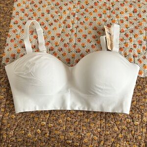 Shapermint Truekind Supportive wireless shaping Bra 2xl in white